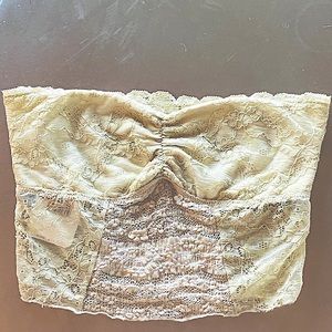 Free People Lace Bandeau Size XS NWT Champagne